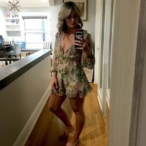 Zimmermann Silk Floral Playsuit - Size 1 Worn twice